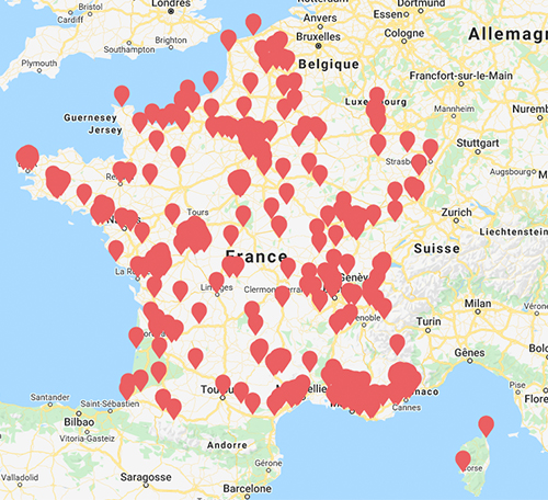 Carte des Membres du Réseau